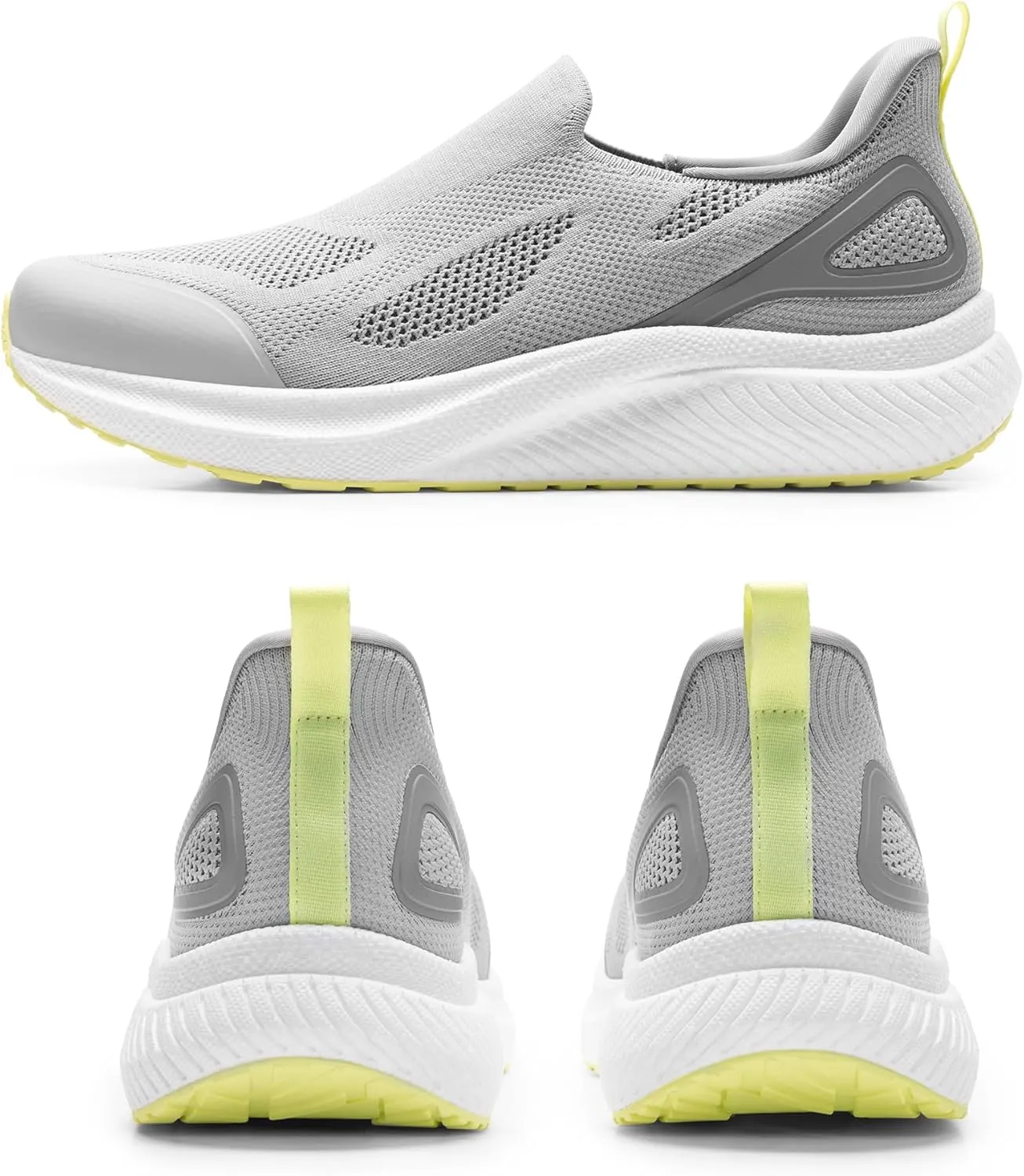 Men's Hands-Free Slip On Walking Shoes Laceless Comfortable Tennis Sneakers