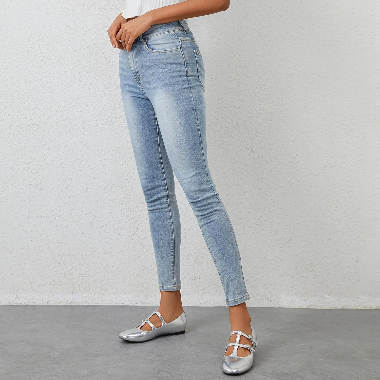 Modatope Mary Jane Flats for Women Ballet Flats Closed Round Toe Two Strap Casual Work Party