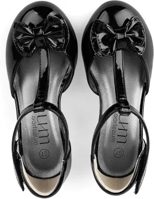MUSSHOE Toddler/Little Kid Mary Jane Shoes for Girls Dress Princess Shoes for Party Birthday Wedding Low Heel Flats with Cute Bowknot