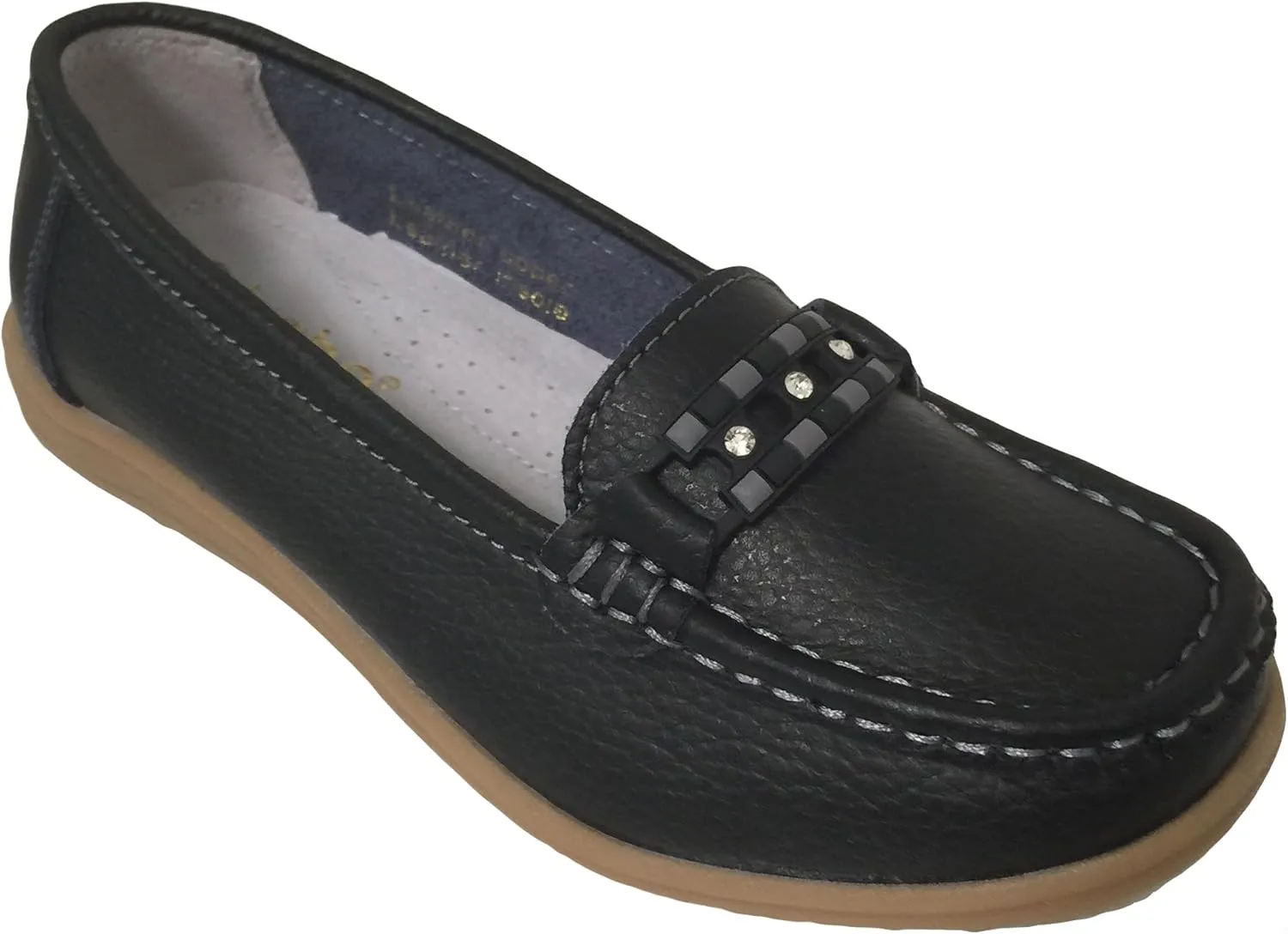 N-52 Women's Loafers Leather Casual Comfort Slip On Oxfords Deck Moc Sneaker Colors Moccasin Shoes