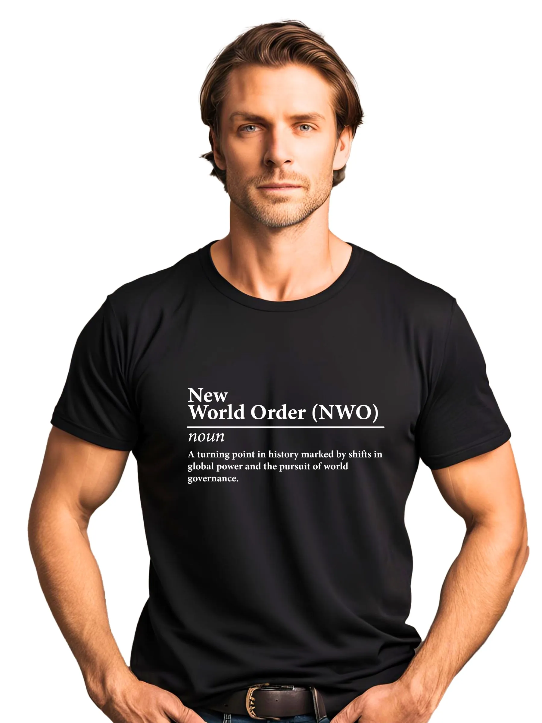 New World Order (NWO) Graphic T-Shirt - Cool Statement Tee for Men