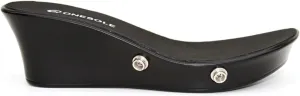 Onesole interchangeable Tops for women's wedge Sandals with 2 designs, Black Sole, Shoe Kit, travel friendly, As Seen on Shark Tank