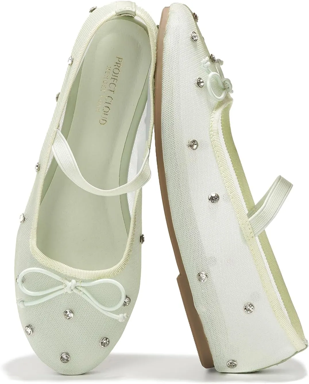 Project Cloud Ballet Flats Shoes for Women - Lightweight & Stylish Ballet Flats for Women Footwear - Non-Slip Mary Jane Shoes with Memory Foam - Casual Footwear for All-Day Comfort