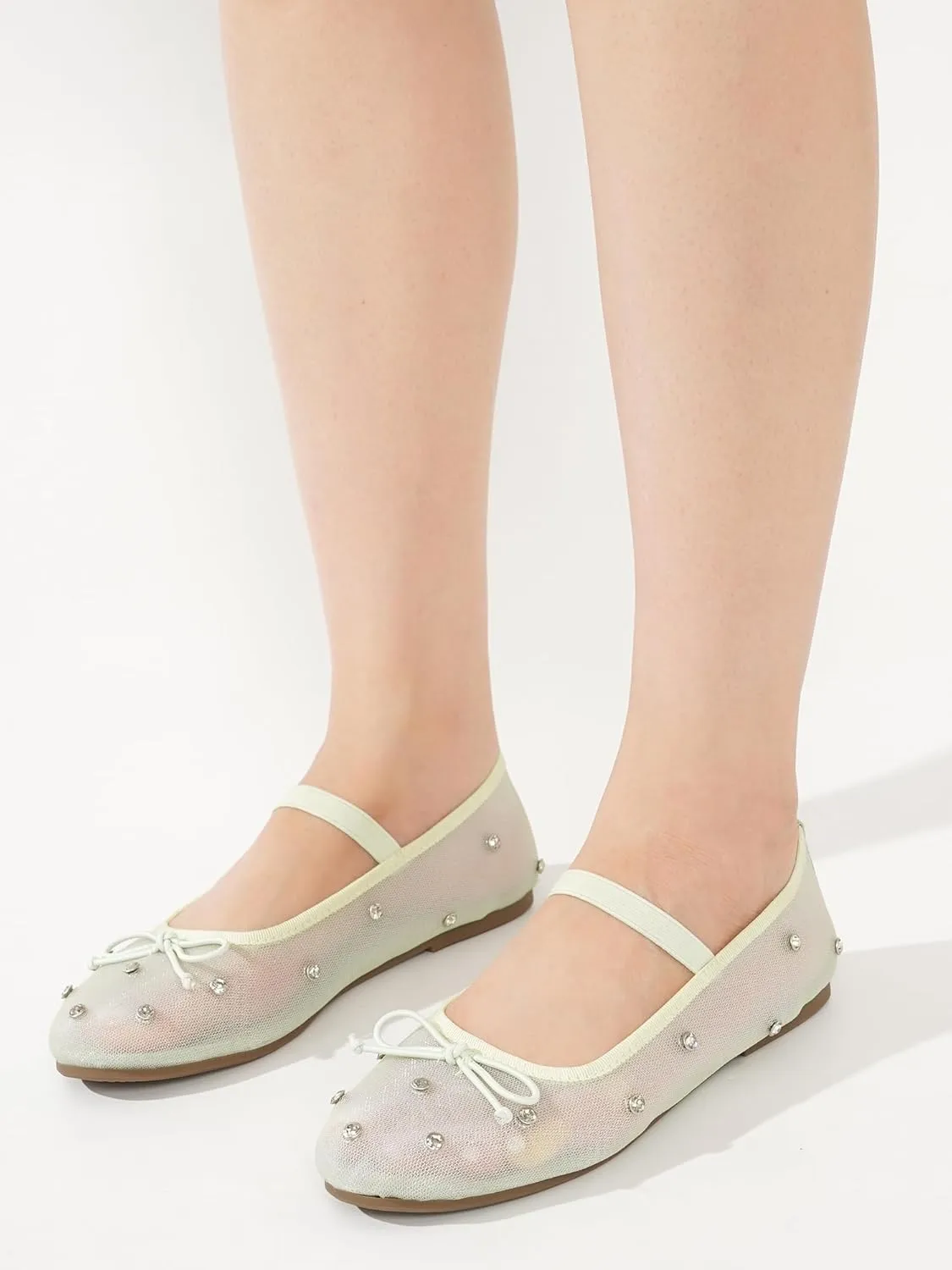 Project Cloud Ballet Flats Shoes for Women - Lightweight & Stylish Ballet Flats for Women Footwear - Non-Slip Mary Jane Shoes with Memory Foam - Casual Footwear for All-Day Comfort