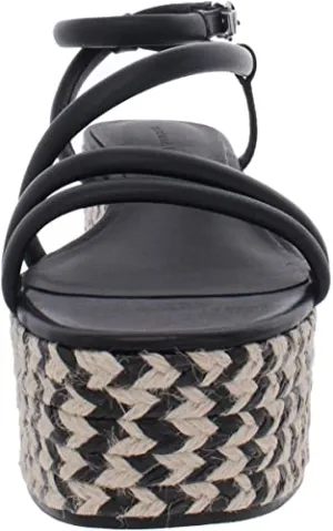Rebecca Minkoff Womens Josefia Leather Espadrilles Black 8.5 Medium (B,M)