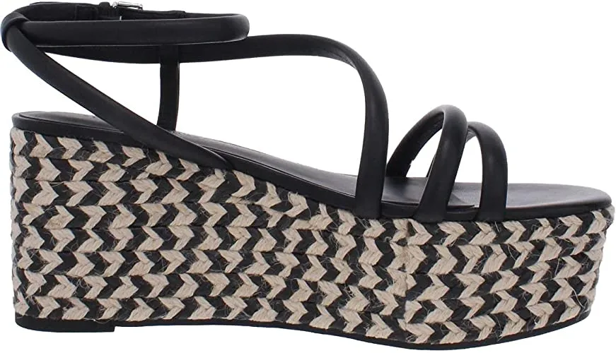 Rebecca Minkoff Womens Josefia Leather Espadrilles Black 8.5 Medium (B,M)