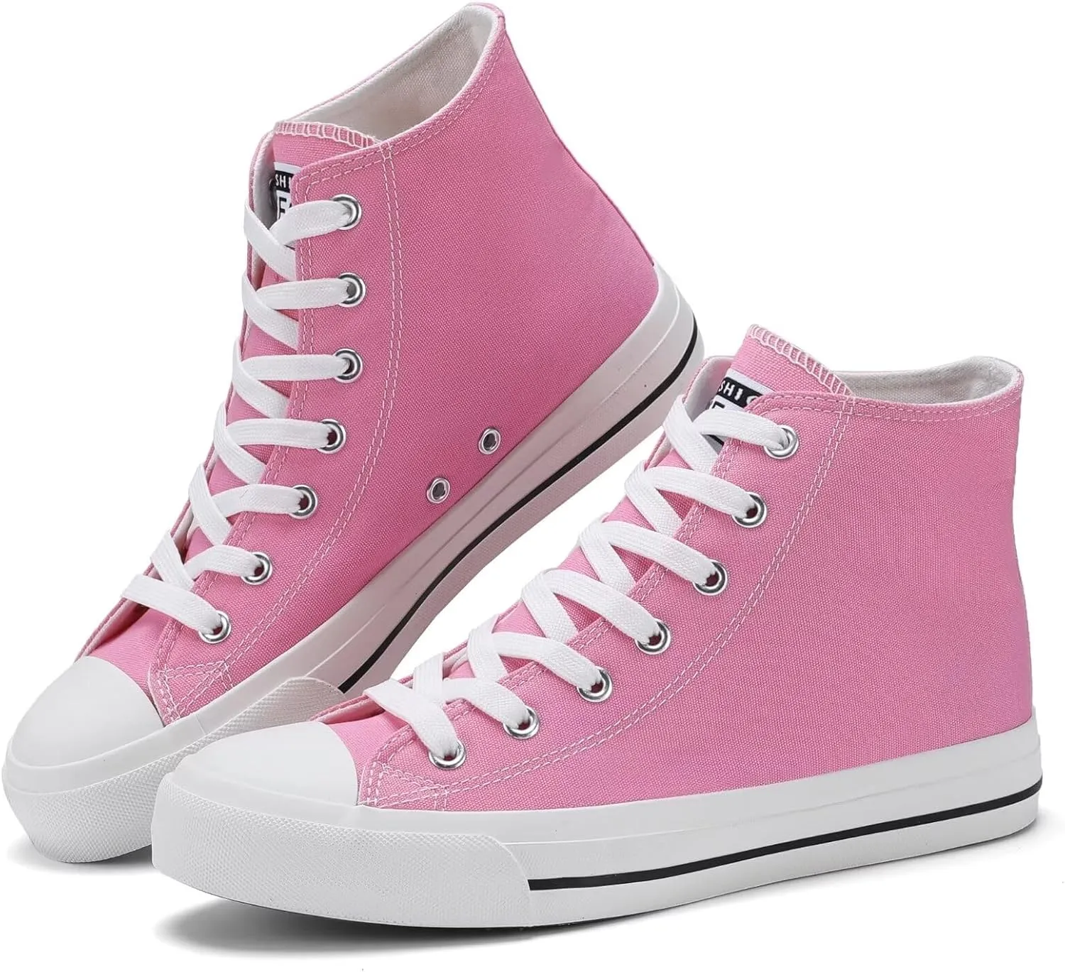 Rorbte Womens High Top Sneakers for Women Classic Lace Up Cotton Canvas Shoes Womens Casual Canvas Walking Shoes