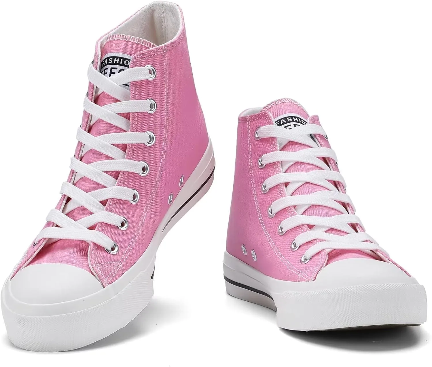 Rorbte Womens High Top Sneakers for Women Classic Lace Up Cotton Canvas Shoes Womens Casual Canvas Walking Shoes