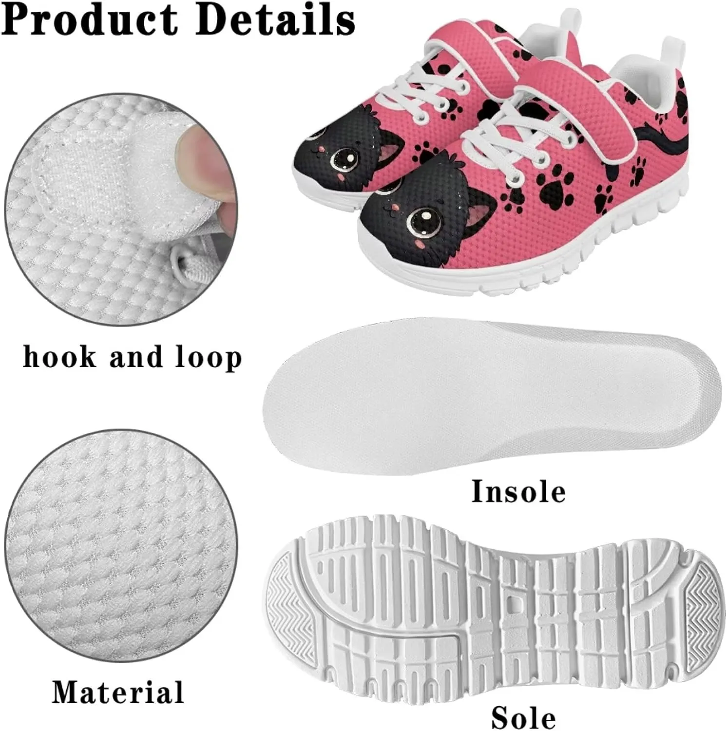 Running Athletic Shoes for Boys Girls Slip On Tennis Shoes Kids Shoes