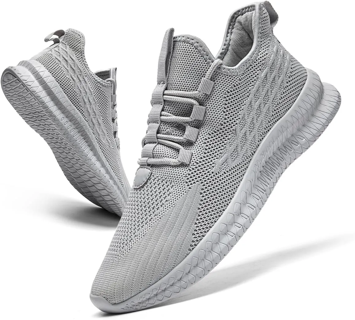 Running Shoes for Men Casual Slip on Tennis Walking Sneakers Lightweight Breathable Mesh Fashion Gym Athletic Sports Workout Shoes