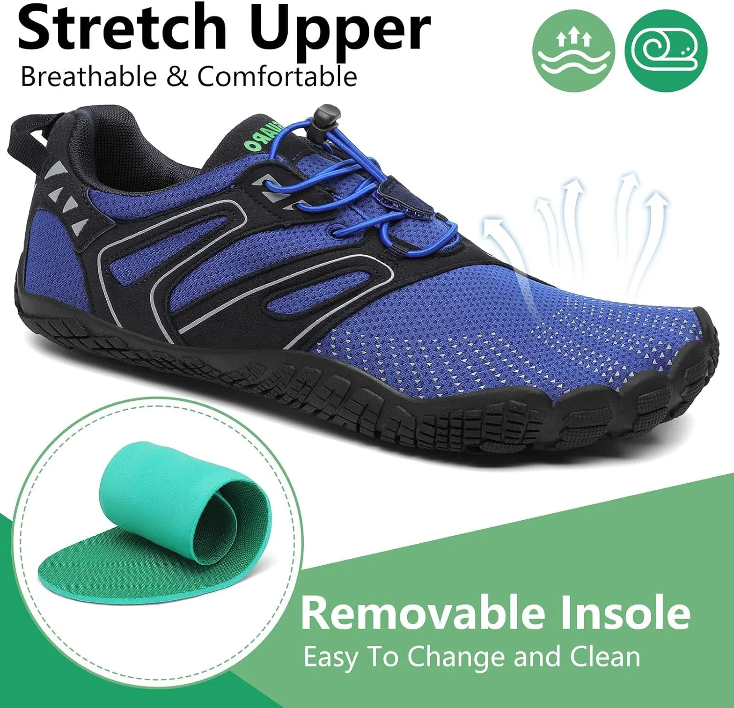 SAGUARO Womens Mens Barefoot Shoes Minimalist Trail Runner Wide Toe Box Zero Drop Outdoor Cross Training Shoe
