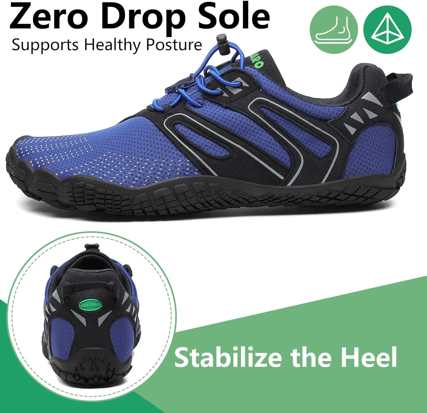 SAGUARO Womens Mens Barefoot Shoes Minimalist Trail Runner Wide Toe Box Zero Drop Outdoor Cross Training Shoe