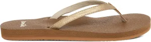 Sanuk Yoga Joy II Shimmer | Flip Flops for Women | Yoga Sandals For Women | Women's Beach Sandals | Memory Foam Footbed