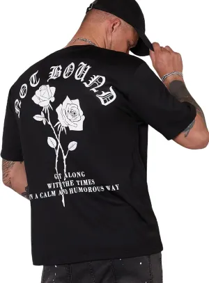 SHENHE Men's Graphic Floral Letter Print Short Sleeve Round Neck T Shirt Tee Tops