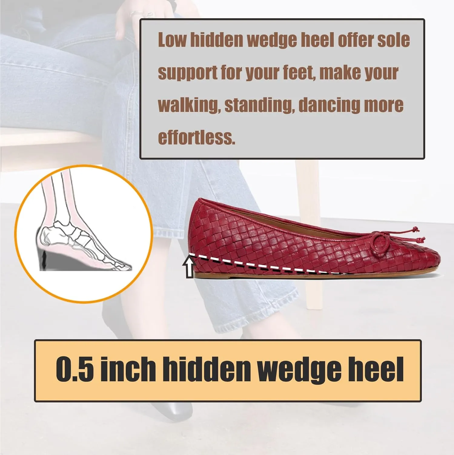 SHODENSE Women Flats Shoes Bow Square Closed Toe Ballet Flats Slip On Metallic Flat Shoe Matte Patent Leather Snakeskin Low Hidden Wedge Heel Office Work Shoes Driving Flats Church Club Fall 4-11 M US