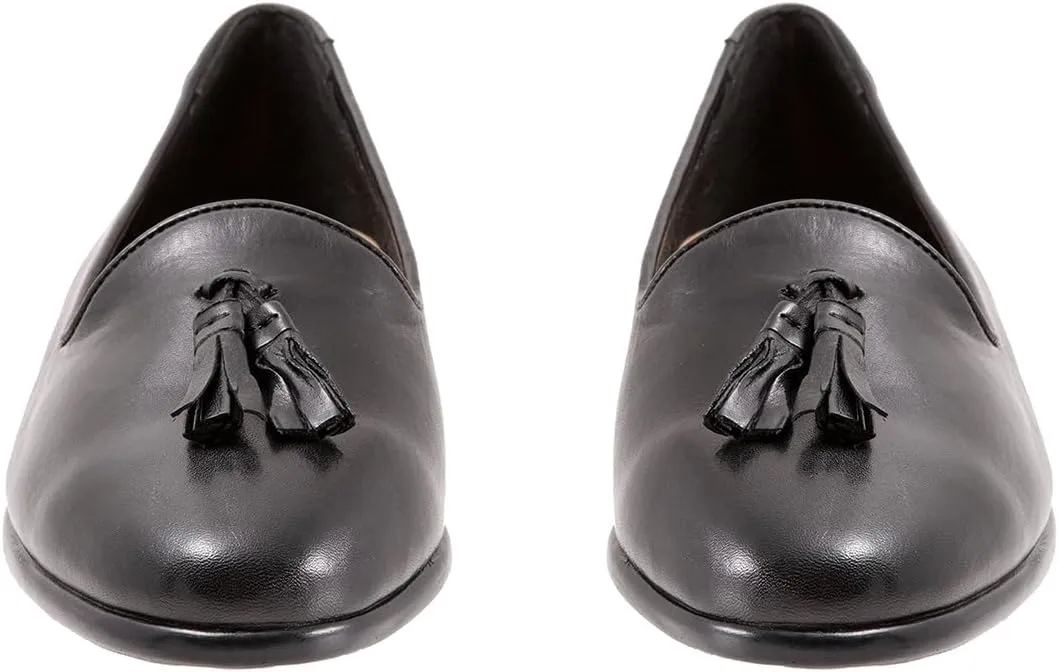 SHODENSE Women Tassel Loafer Flats Pointed Closed Toe Slip On Penny Loafers Burnished Two-Toned Matte Leather Flat Loafers Fringe Flat Heel Oxford Loafers Ladies Office Work Casual Vintage 4-11 M US