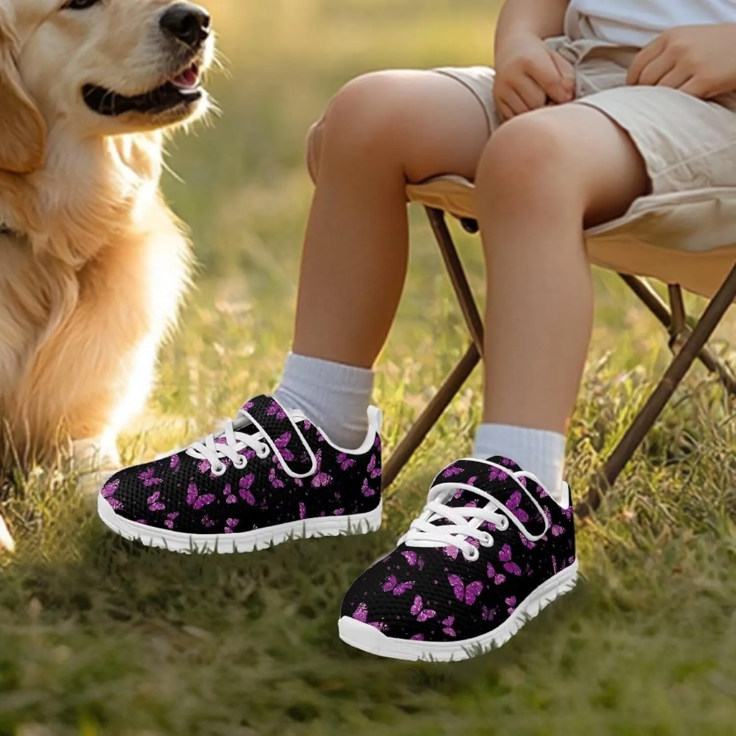 Showudesigns Slip On Sneakers for Kids Girls Running Tennis Shoes Gym School Exercise Trainers