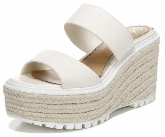 Slide Platform Sam Wedges Edelman Slip Ivory On Trusted by customers Espadrilles Modern Best-reviewed Sandals Luca