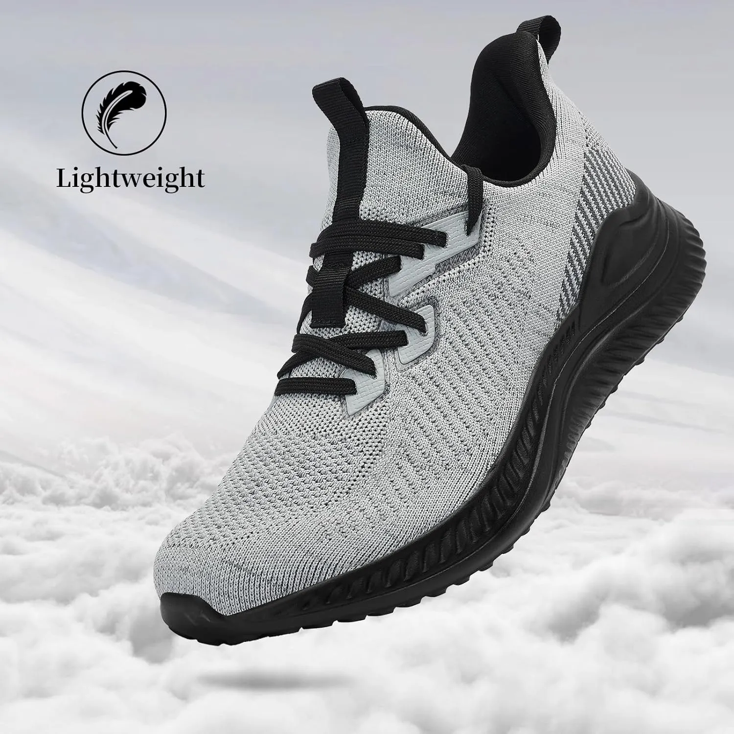 Slow Man Mens Walking Sneakers Wide Width Slip on Tennis Shoes,Lightweight Breathable Running Shoes,Ideal for Athletic Workout Gym Jogging and Casual Wear