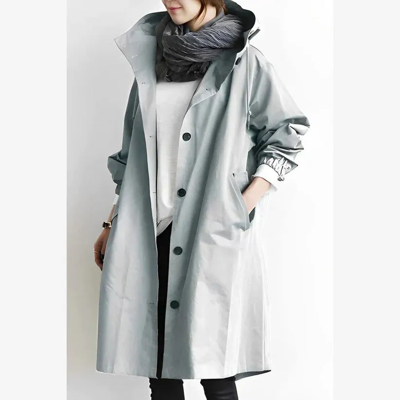 Solvra | Long, windproof jacket with a hood