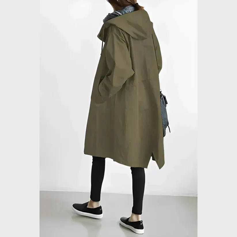 Solvra | Long, windproof jacket with a hood