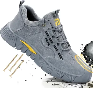 Steel Toe Shoes for Men Women Lightweight Work Shoes Mens Indestructible Safety Sneakers Puncture Proof Construction Shoe Composite Toe Sneakers