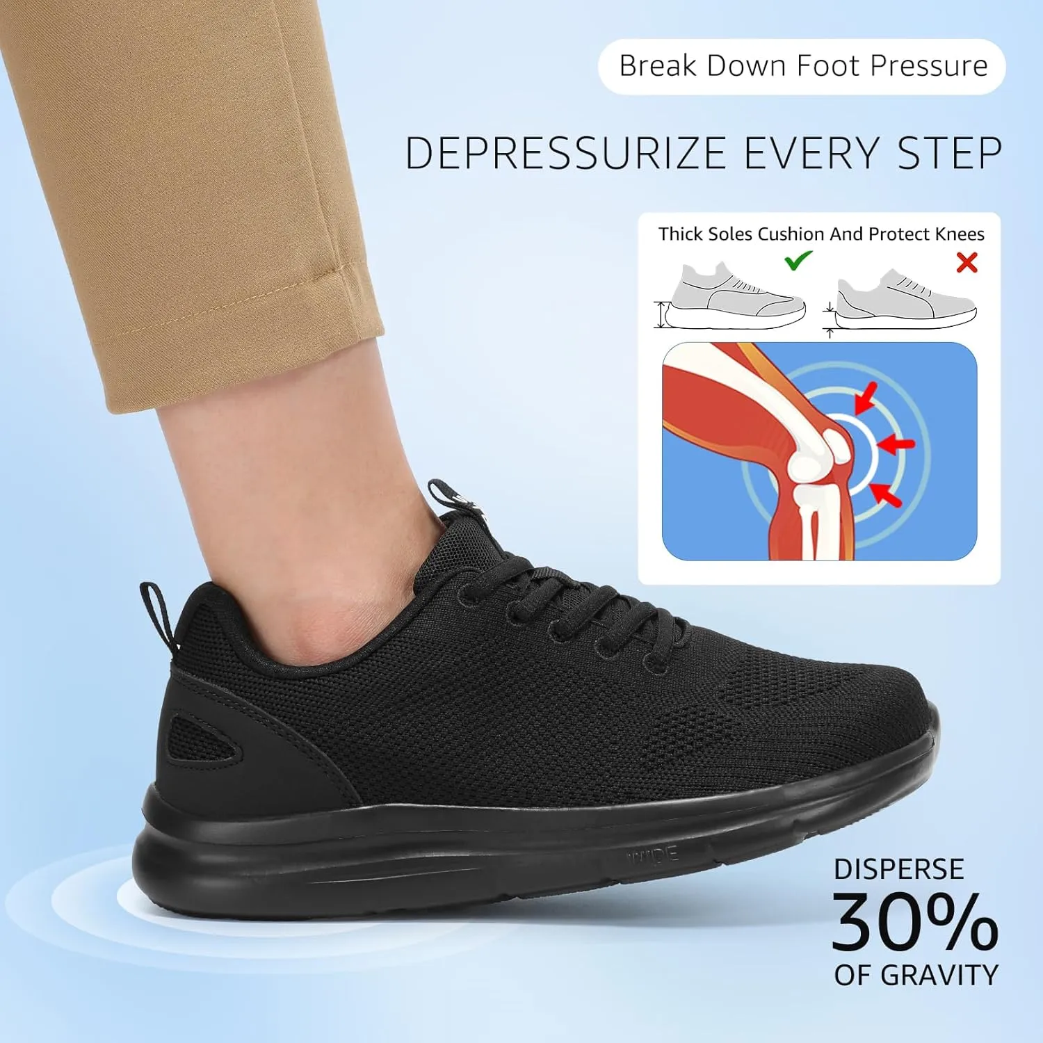STQ Wide Toe Box Walking Shoes Women Orthopedic Swollen Feet Diabetic Tennis Running Sneakers for Plantar Fasciitis Arch Support Bunions