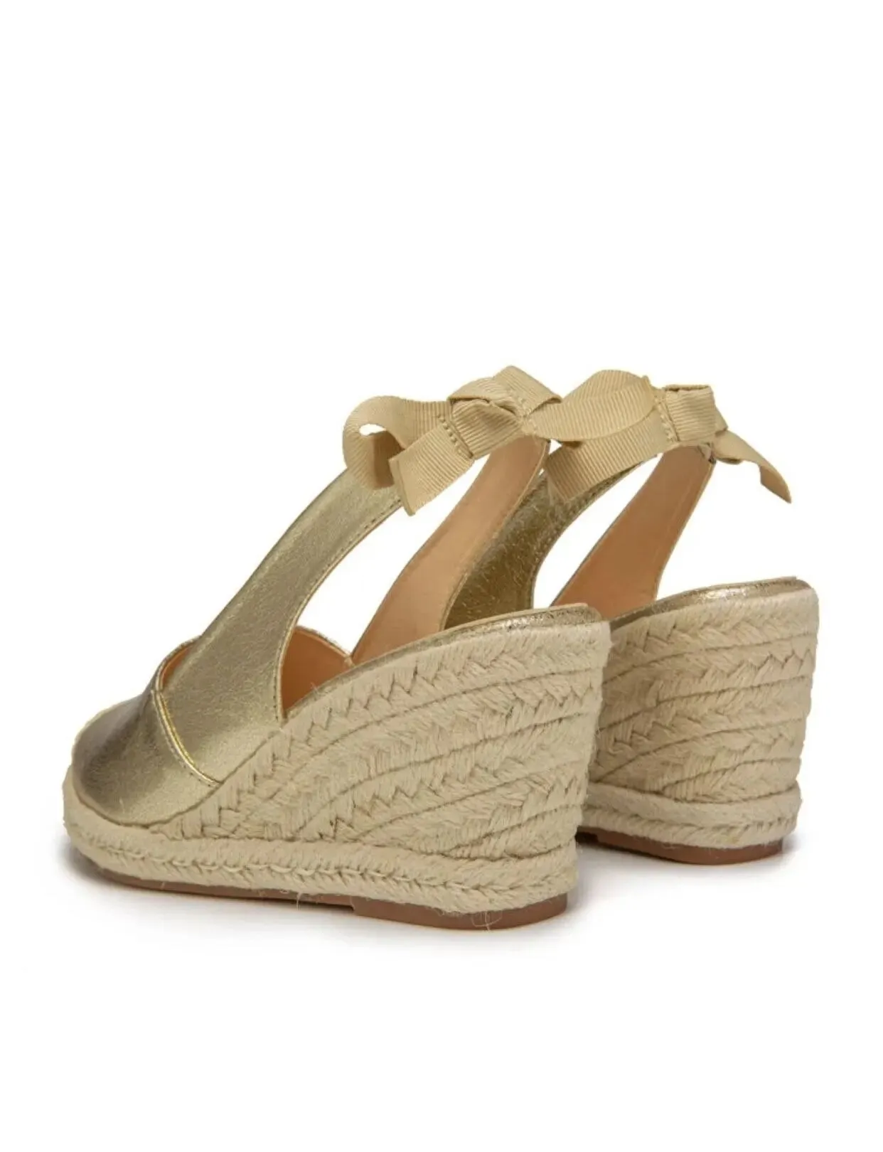 Stylish Wedge Espadrilles | Gold | Leather | Perfect for Summer and Casual Wear