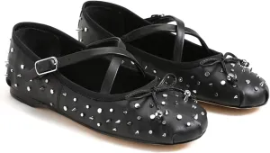 Suede Leather Ballet Flats Shoes for Women Cute Round Toe Slip On Mary Jane Flats Comfy Ballerina Flat Shoes Causal Daily Shoes with Strap