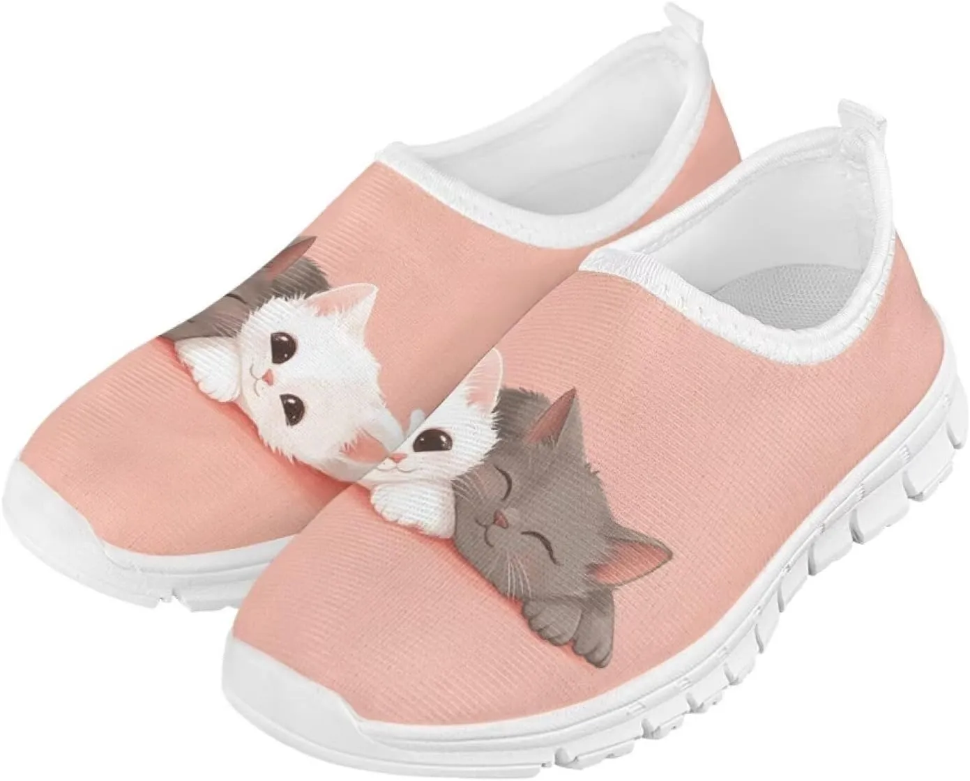 TODIYADDU Breathable Running Shoes for Litter Kids Non-Slip Sport Footwear Outdoor Sneakers, White
