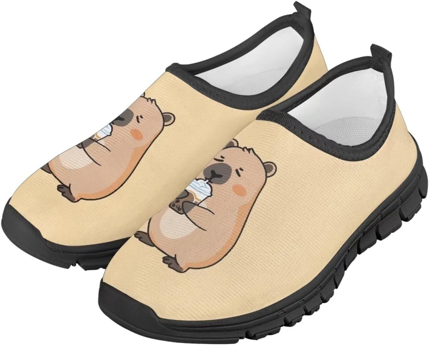 TODIYADDU Cute Lightweight Shoes for Girls Athletic Slip On Sneakers Casual Footwear