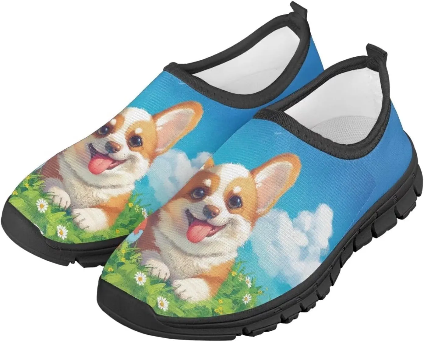 TODIYADDU Cute Lightweight Shoes for Girls Athletic Slip On Sneakers Casual Footwear