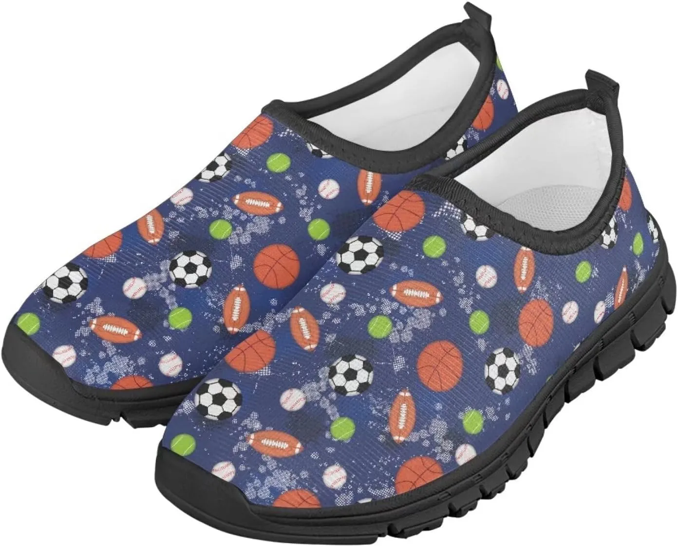 TODIYADDU Kids Running Shoes Slip On Tennis Shoes Boys Girls Lightweight Mesh Trendy Sports Sneakers