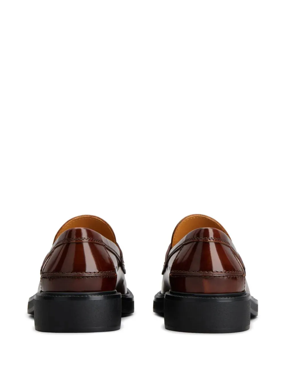 Tod's Logo Plaque Leather Loafers Brown