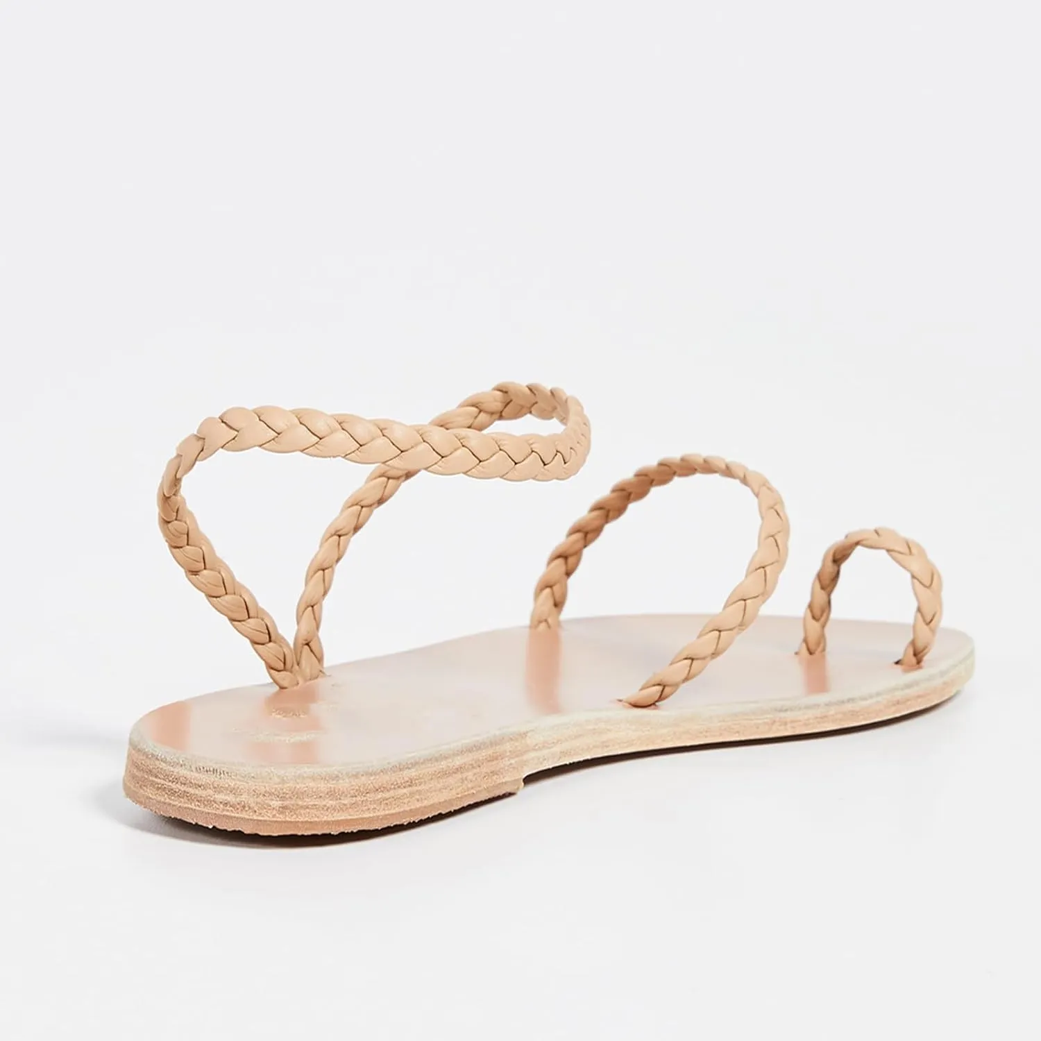 Toe ring Flats Sandals for Women Slingback Strappy Flat Sandals Chic Comfortable Beach Summer Slip-On Shoes