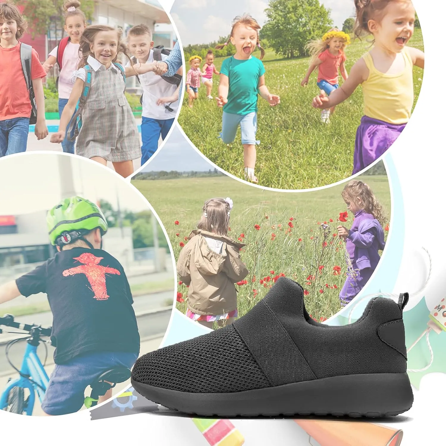 Tvtaop Toddler Shoes Boys Girls Athletic Running Shoes Slip on Sneakers Tennis Shoes(Kids/Toddler/Little Kid)