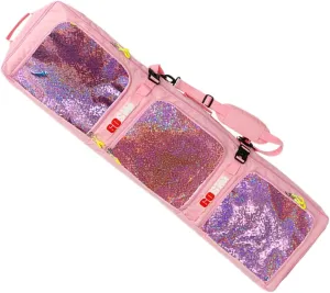 UNISTRENGH Wheeled Snowboard Bags for Air Travel, Waterproof Separate Compartment Skiing Backpack with Colorful sequins, wheels - for Snow Snowboarding-135CM