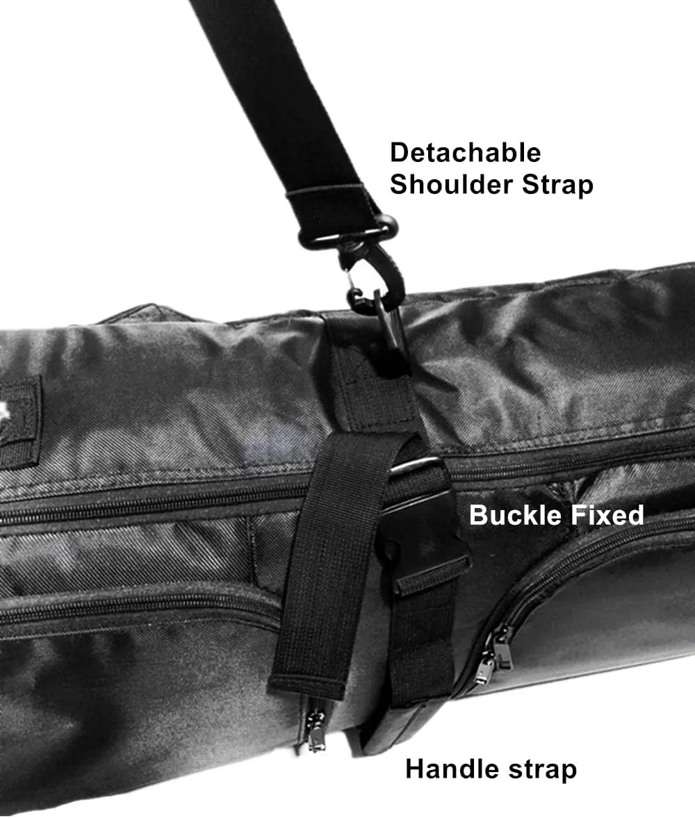 UNISTRENGH Wheelie Ski Snowboard Bag for Air Travel Fully Padded Waterproof Snowboard Backpack with Wheels, Snow Board Duffel Carry Bag