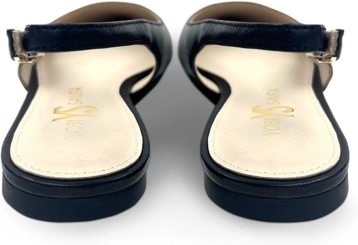 Vera Slingback Flat in Leather