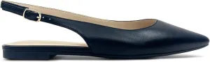 Vera Slingback Flat in Leather