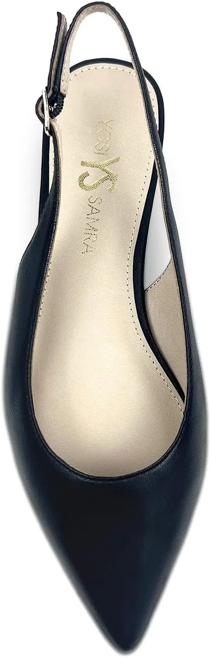 Vera Slingback Flat in Leather