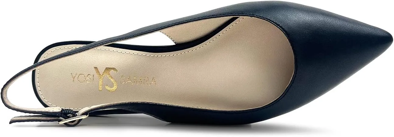 Vera Slingback Flat in Leather