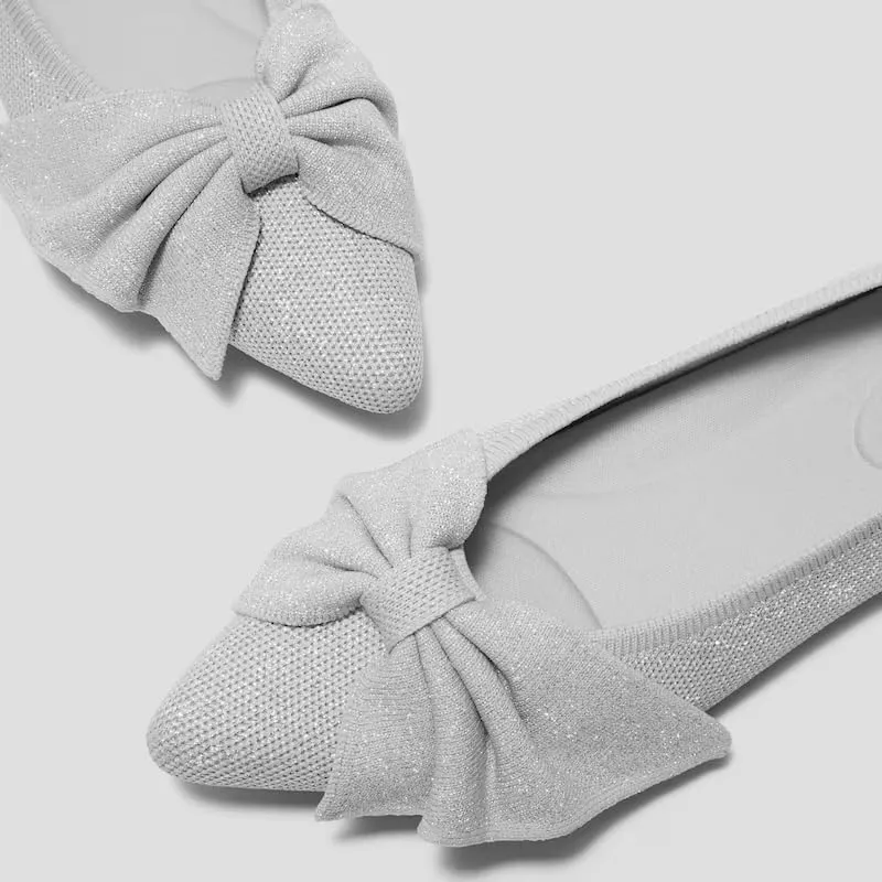 VIVAIA Azura Pointed-Toe Bow Women Casual Flats Slip on Comfortable Shoes