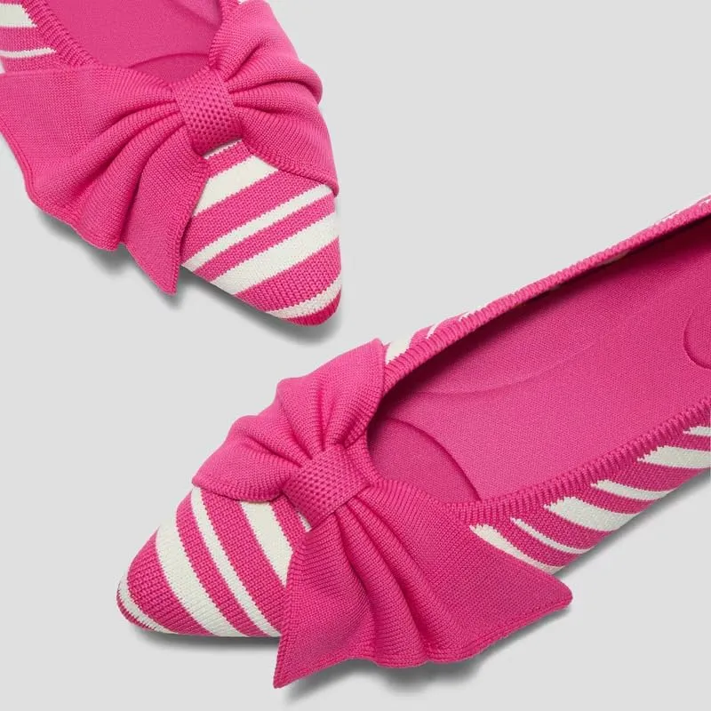 VIVAIA Azura Pointed-Toe Bow Women Casual Flats Slip on Comfortable Shoes