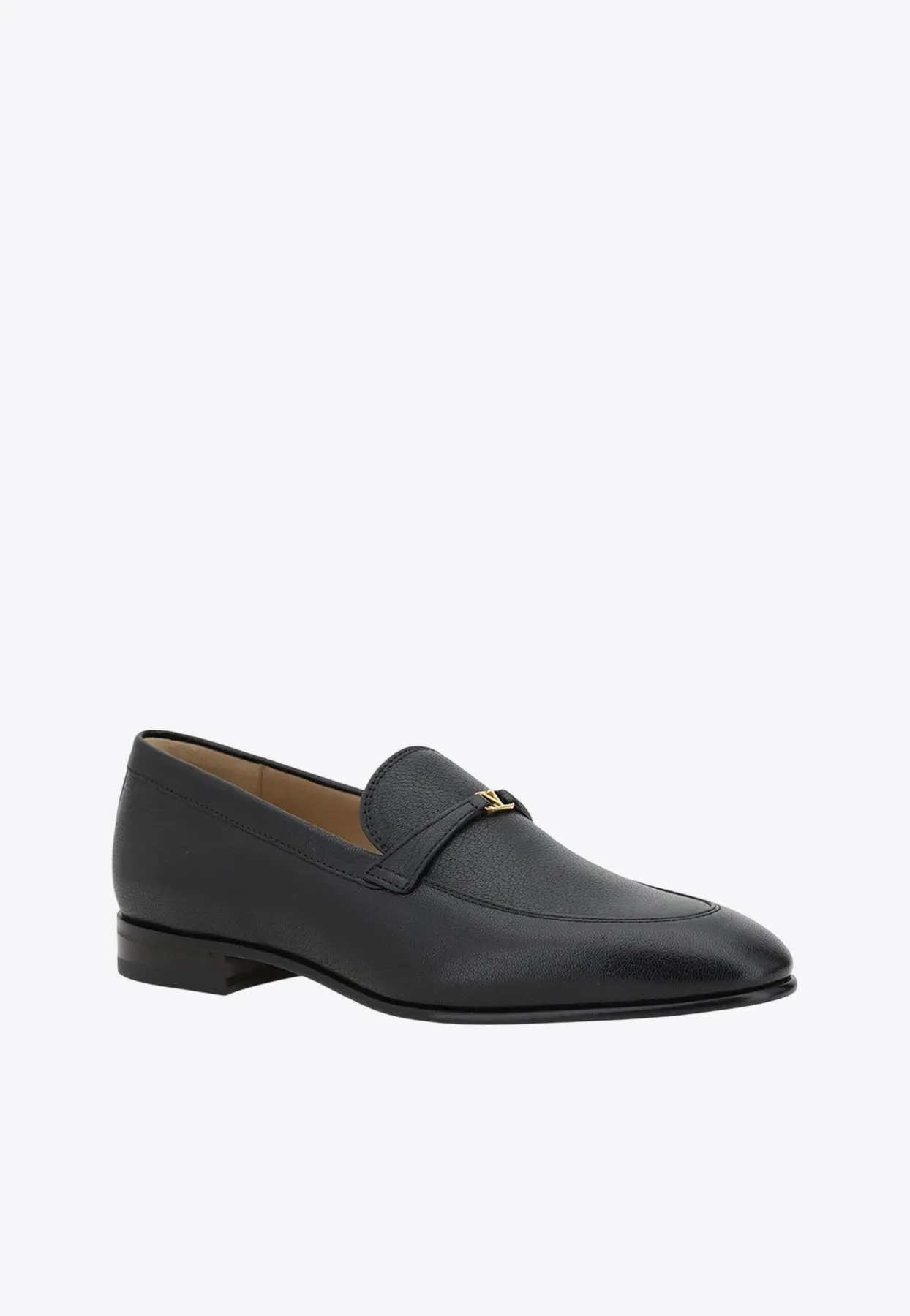 VLogo Leather Loafers