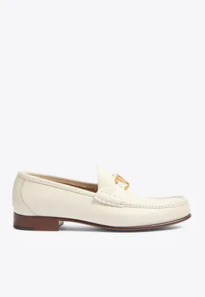 VLogo Signature Leather Loafers