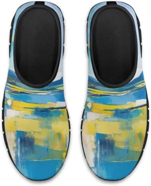 Walking Sneakers for Women Casual Slip On Shoes Black