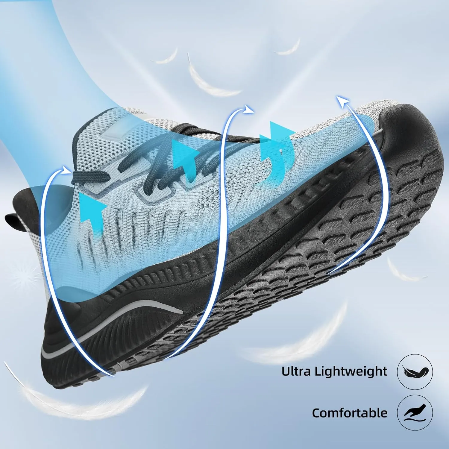 Wide Walking Shoes for Men Slip On Mens Running Shoes Tennis Shoes Lightweight Breathable Walking Sneakers Workout Gym Wide Sneakers
