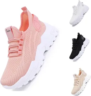 Women's Comfortable and Breathable Sneakers, Women Casual Mesh Sneakers, Slip-Resistant Lightweight Sports Shoes for Walking