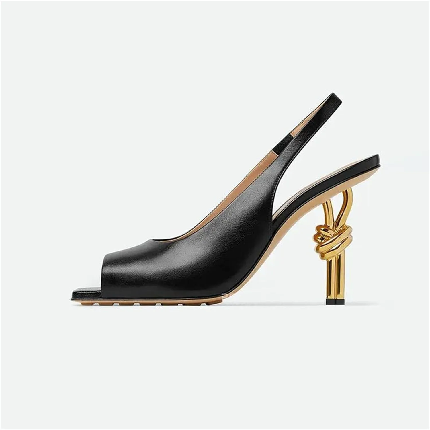 Women's Fish Mouth Sandals - Back Strap Ultra Thin Heel